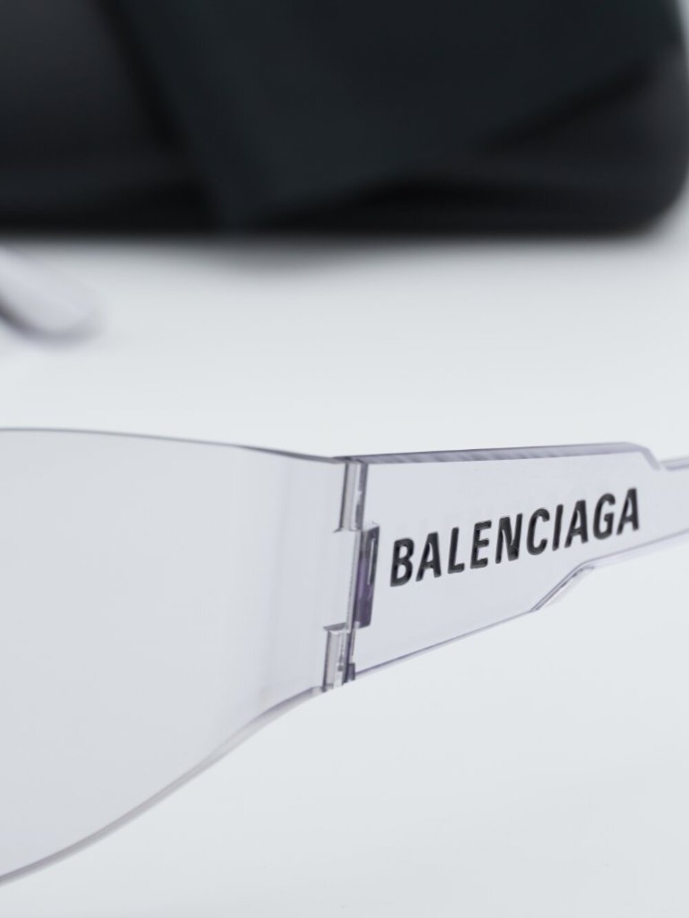 Balenciaga BB0257S 002 Women Cat Eye Rimless Sunglasses - Clear - Picture 3 of 10